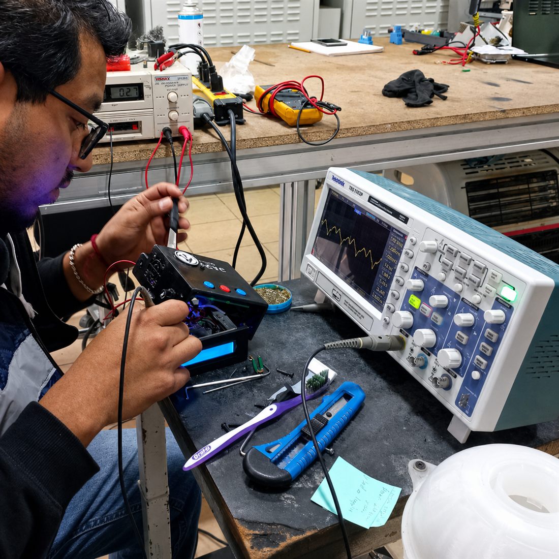Diagnóstico de electrónica de potencia con instrumentación